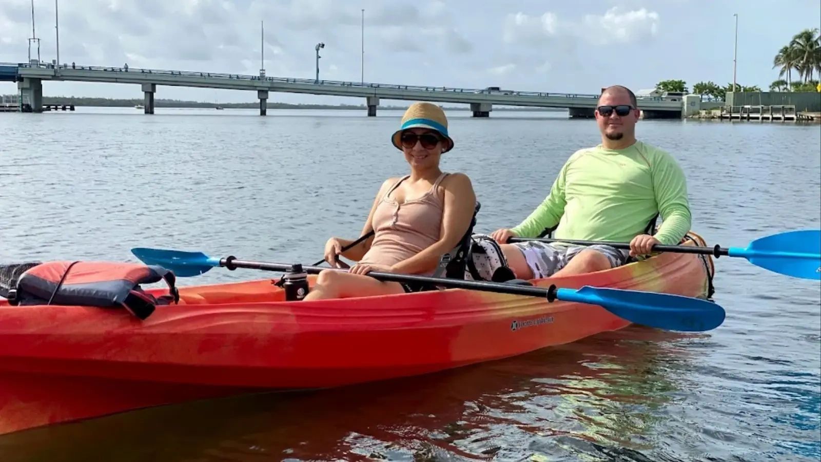 Tandem kayak rental for two paddlers in Cape Coral Florida